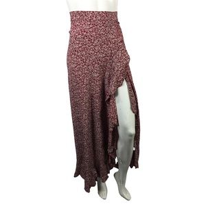 Flynn Skye Ditzy Floral Front Slit High Waisted Maxi Skirt XS